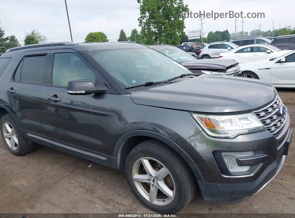 1FM5K8D8XHGD09357 2017 FORD EXPLORER Gray Вид задньої частини салону
