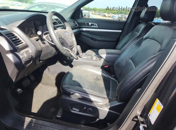 1FM5K8D8XHGD94846 2017 FORD EXPLORER Gray Widok wnętrza z przodu