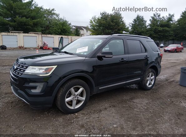 1FM5K8D8XHGE07658 2017 FORD EXPLORER Black წინა მარცხენა ხედი სამი მეოთხედიდან
