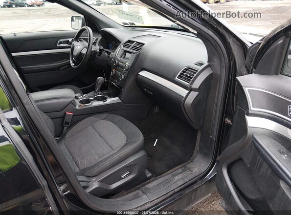 1FM5K8D8XHGE07658 2017 FORD EXPLORER Black წინა სალონის ხედი