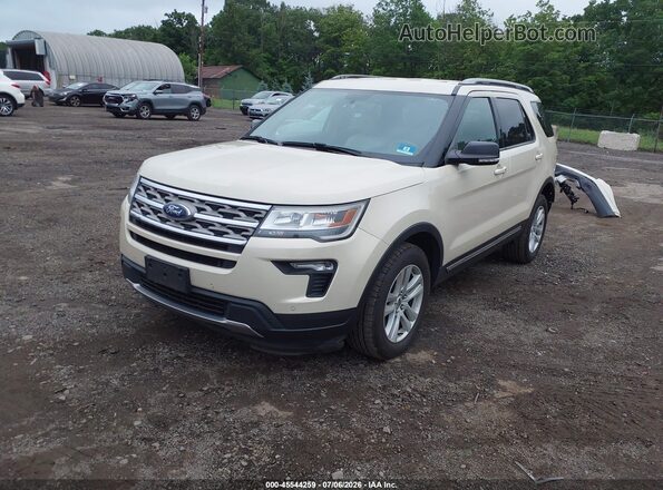 1FM5K8D8XJGA33574 2018 FORD EXPLORER Beige Передня ліва чверть