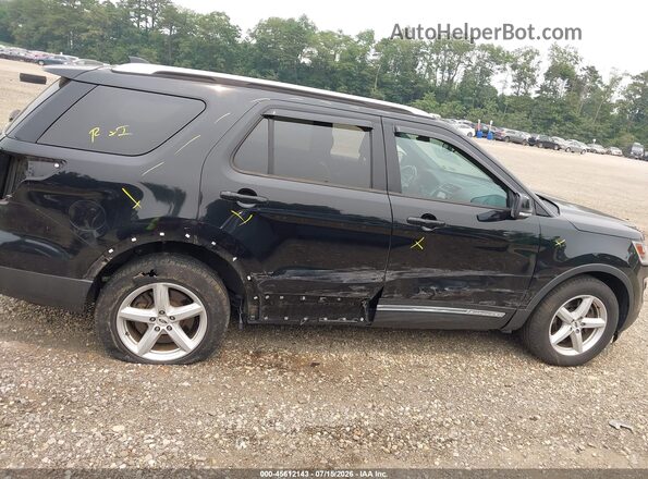 1FM5K8DH0HGC01829 2017 FORD EXPLORER Black Widok wnętrza z tyłu