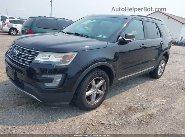 1FM5K8DH1GGC53663 2016 FORD EXPLORER Черный Передняя левая четверть