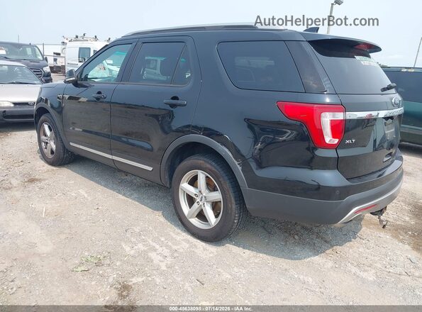 1FM5K8DH1GGC53663 2016 FORD EXPLORER Черный Задняя левая четверть