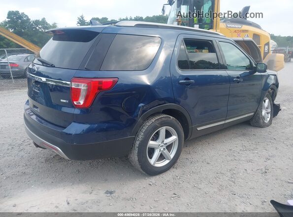 1FM5K8DH1GGC82774 2016 FORD EXPLORER Blue Rear right