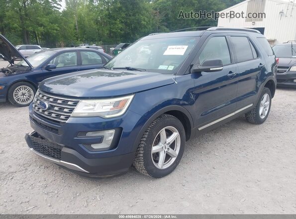 1FM5K8DH1GGC82774 2016 FORD EXPLORER Blue Front left
