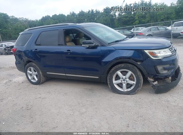 1FM5K8DH1GGC82774 2016 FORD EXPLORER Blue Rear interior view