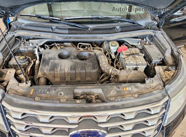 1FM5K8DH1HGC45533 2017 FORD EXPLORER Black Rear interior view