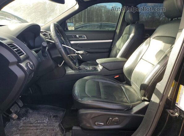 1FM5K8DH2HGD74123 2017 FORD EXPLORER Black წინა სალონის ხედი