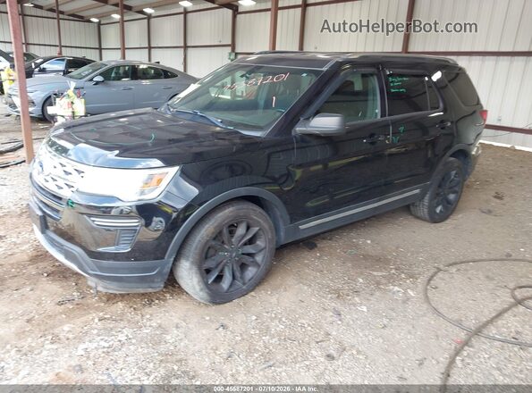 1FM5K8DH2JGC79213 2018 FORD EXPLORER Black წინა მარცხენა ხედი სამი მეოთხედიდან