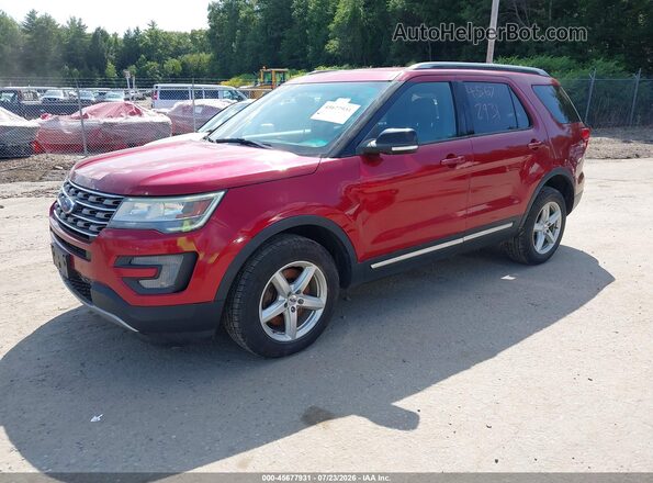 1FM5K8DH3GGC63353 2016 FORD EXPLORER Maroon Առջևի ձախ երեք քառորդ տեսարան