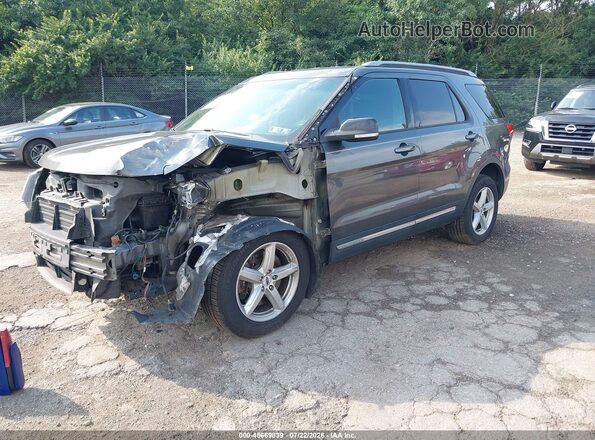 1FM5K8DH3HGA06873 2017 FORD EXPLORER Gray Vista tres cuartos delantera izquierda