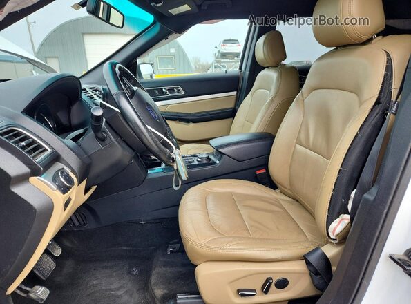 1FM5K8DH5HGC44417 2017 FORD EXPLORER Белый Вид салона спереди