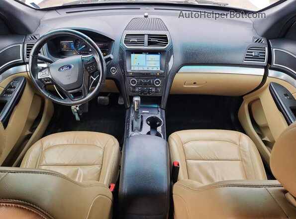 1FM5K8DH5HGC44417 2017 FORD EXPLORER Белый Вид панели приборов
