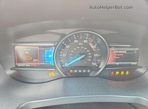 1FM5K8DH5HGC44417 2017 FORD EXPLORER Белый Вид щитка приборов