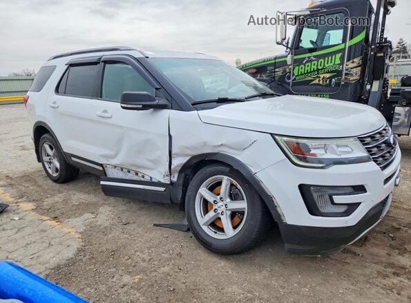 1FM5K8DH5HGC44417 2017 FORD EXPLORER Белый Передняя правая четверть