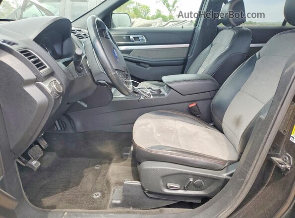1FM5K8DH5HGC55112 2017 FORD EXPLORER Black წინა სალონის ხედი