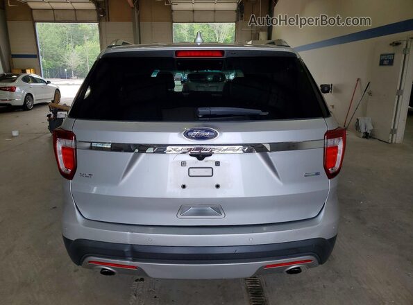 1FM5K8DH6GGA19681 2016 FORD EXPLORER Silver Rear view