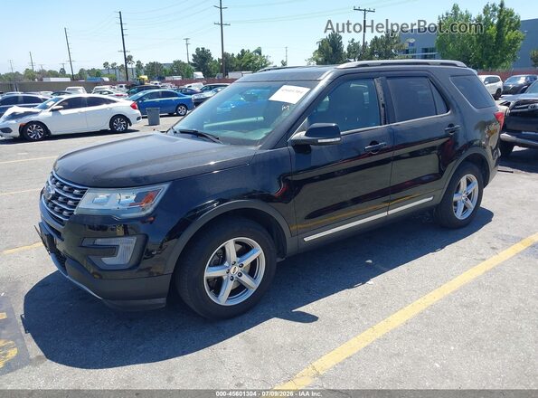 1FM5K8DH6HGA55968 2017 FORD EXPLORER Black Առջևի ձախ երեք քառորդ տեսարան