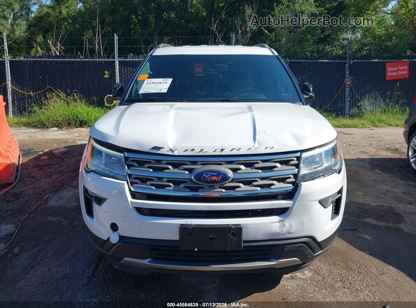 1FM5K8DH6JGA42286 2018 FORD EXPLORER White ხელსაწყოთა პანელის ხედი