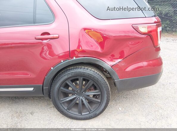 1FM5K8DH8HGC59624 2017 FORD EXPLORER Red Вид спереду