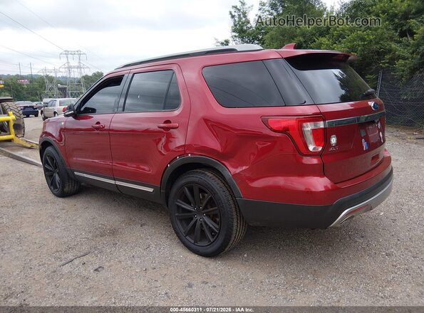 1FM5K8DH8HGC59624 2017 FORD EXPLORER Red Задня ліва чверть