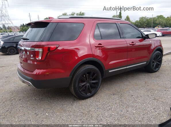 1FM5K8DH8HGC59624 2017 FORD EXPLORER Red Задня права чверть