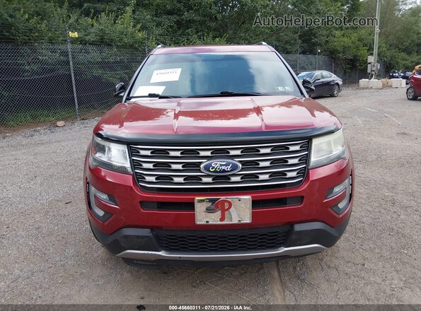 1FM5K8DH8HGC59624 2017 FORD EXPLORER Red Вид щитка приладів