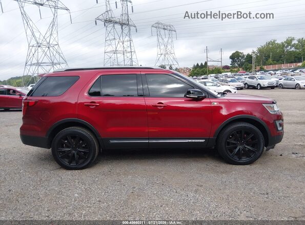 1FM5K8DH8HGC59624 2017 FORD EXPLORER Red Вид задньої частини салону