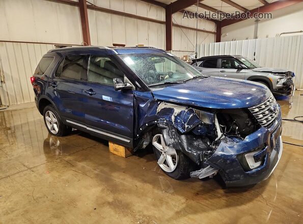 1FM5K8DH8HGC98617 2017 FORD EXPLORER Blue Передня права чверть