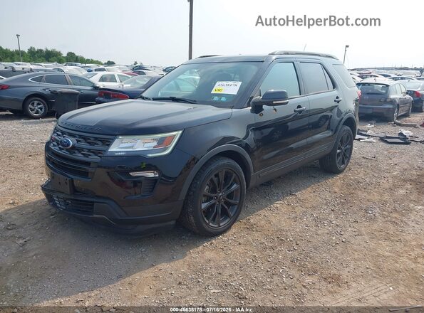 1FM5K8DH8JGC61881 2018 FORD EXPLORER Black Առջևի ձախ երեք քառորդ տեսարան