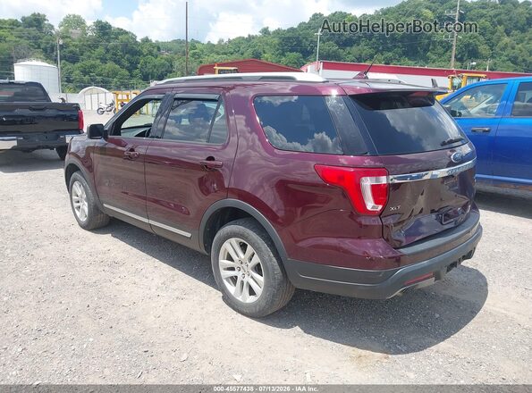 1FM5K8DH8KGA50259 2019 FORD EXPLORER Burgundy Tył lewy