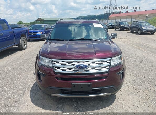1FM5K8DH8KGA50259 2019 FORD EXPLORER Burgundy Widok wnętrza z tyłu