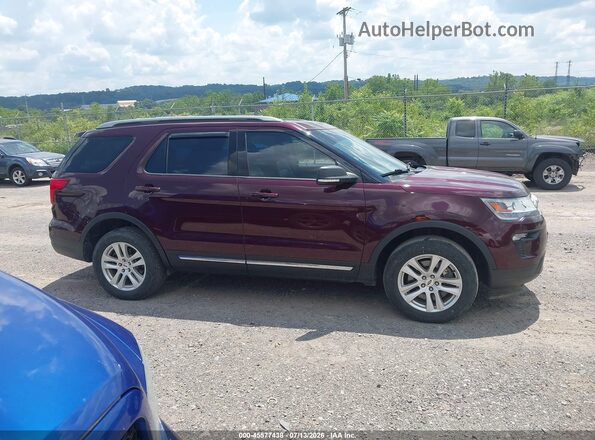 1FM5K8DH8KGA50259 2019 FORD EXPLORER Burgundy Widok wnętrza 360 stopni