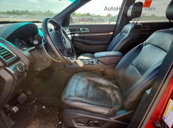 1FM5K8F80GGA97421 2016 FORD EXPLORER Red წინა სალონის ხედი