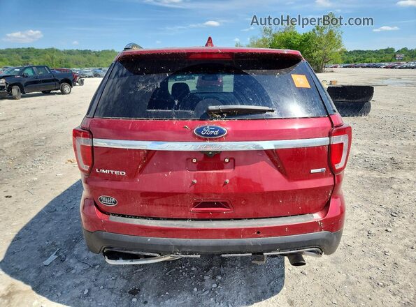 1FM5K8F80GGA97421 2016 FORD EXPLORER Red უკანა ხედი