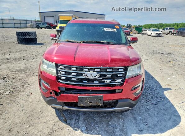 1FM5K8F80GGA97421 2016 FORD EXPLORER Red წინა ხედი