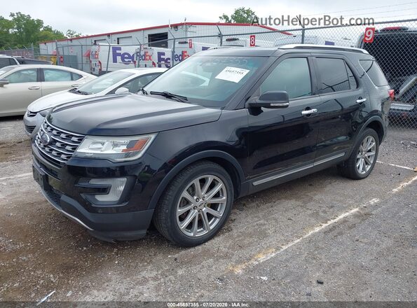 1FM5K8F80GGC89115 2016 FORD EXPLORER Black Передня ліва чверть