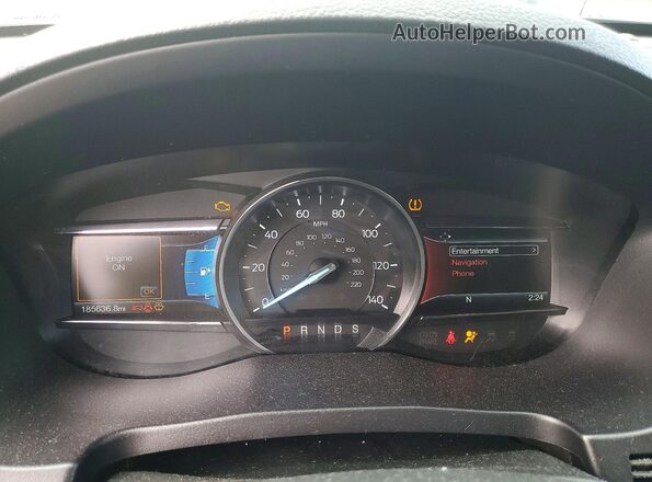 1FM5K8F80HGC37436 2017 FORD EXPLORER Black Вид щитка приладів