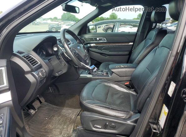 1FM5K8F80HGC37436 2017 FORD EXPLORER Black Вид салону спереду