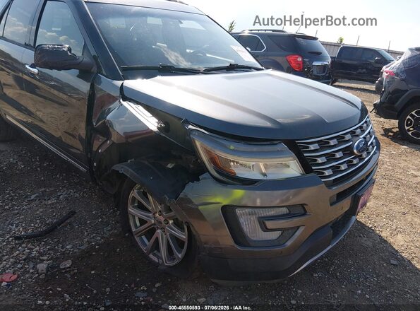 1FM5K8F80HGC94056 2017 FORD EXPLORER Gray Front view
