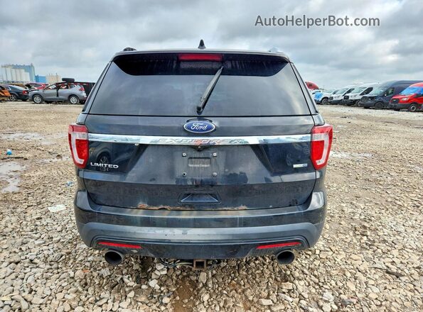 1FM5K8F81GGA10612 2016 FORD EXPLORER Black Вид ззаду