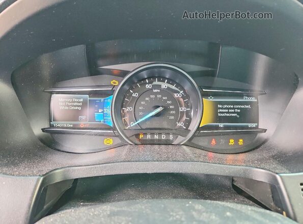 1FM5K8F81GGA10612 2016 FORD EXPLORER Black Вид щитка приладів