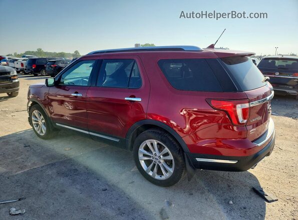 1FM5K8F81JGC66062 2018 FORD EXPLORER Burgundy Հետևի ձախ