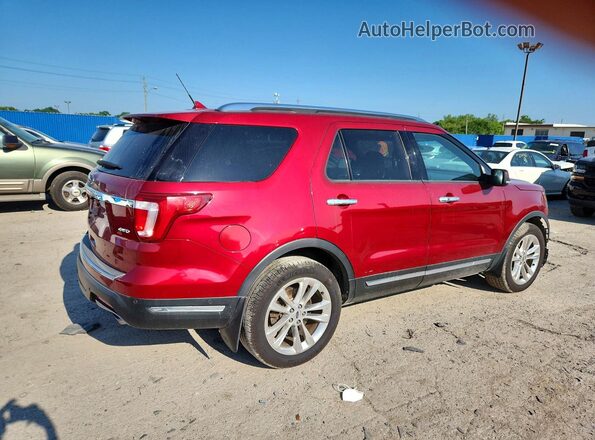 1FM5K8F81JGC66062 2018 FORD EXPLORER Burgundy Հետևի աջ