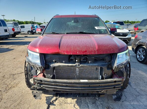1FM5K8F81JGC66062 2018 FORD EXPLORER Burgundy Դիմացի տեսք