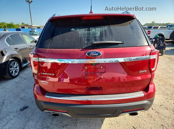 1FM5K8F81JGC66062 2018 FORD EXPLORER Burgundy Հետևի տեսք