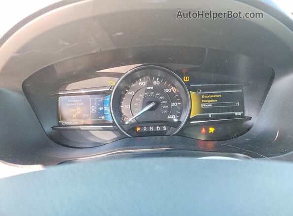 1FM5K8F82GGA00476 2016 FORD EXPLORER White Вид щитка приладів