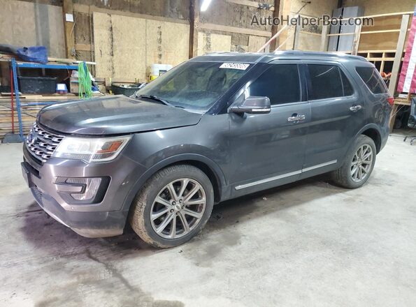 1FM5K8F82GGA46034 2016 FORD EXPLORER Gray 