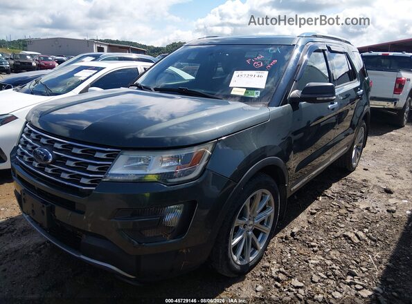 1FM5K8F82GGA71208 2016 FORD EXPLORER Green Front left
